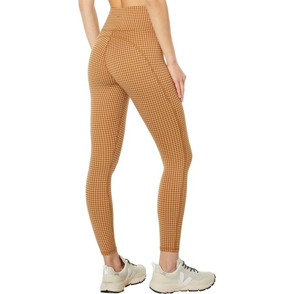 MWL by Madewell Women's‎ Medium Inseam 25" Check Print Leggings Saddle Brown - Picture 1 of 8